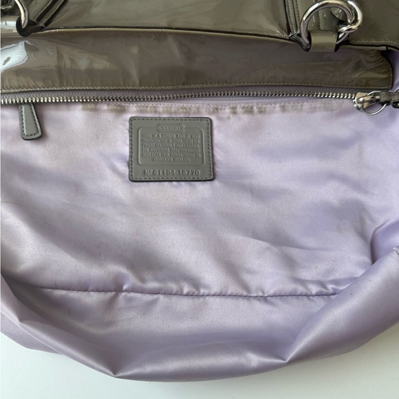 Coach 18770 Chelsea East West Shimmer Patent Leather Shoulder/Tote Bag + Wallet - Picture 6 of 15